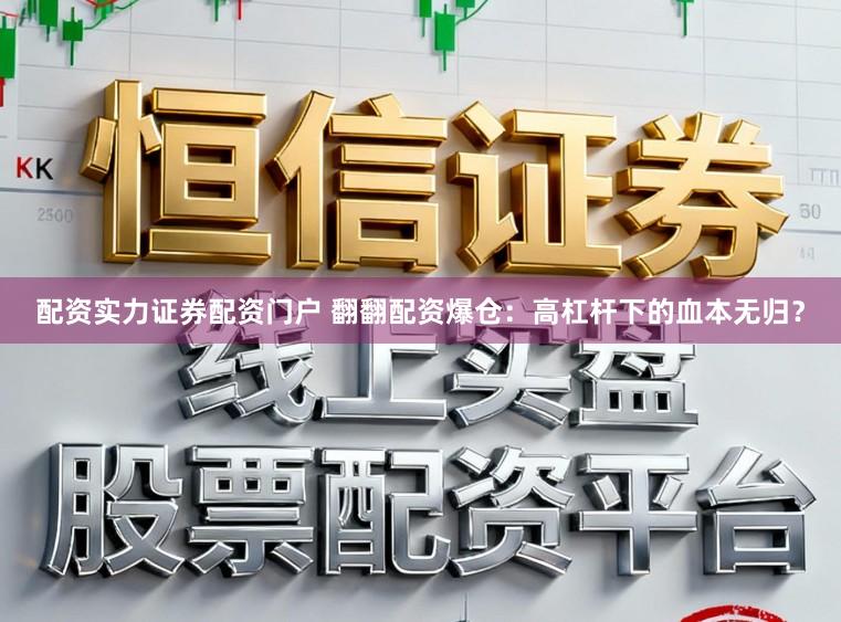 配资实力证券配资门户 翻翻配资爆仓：高杠杆下的血本无归？